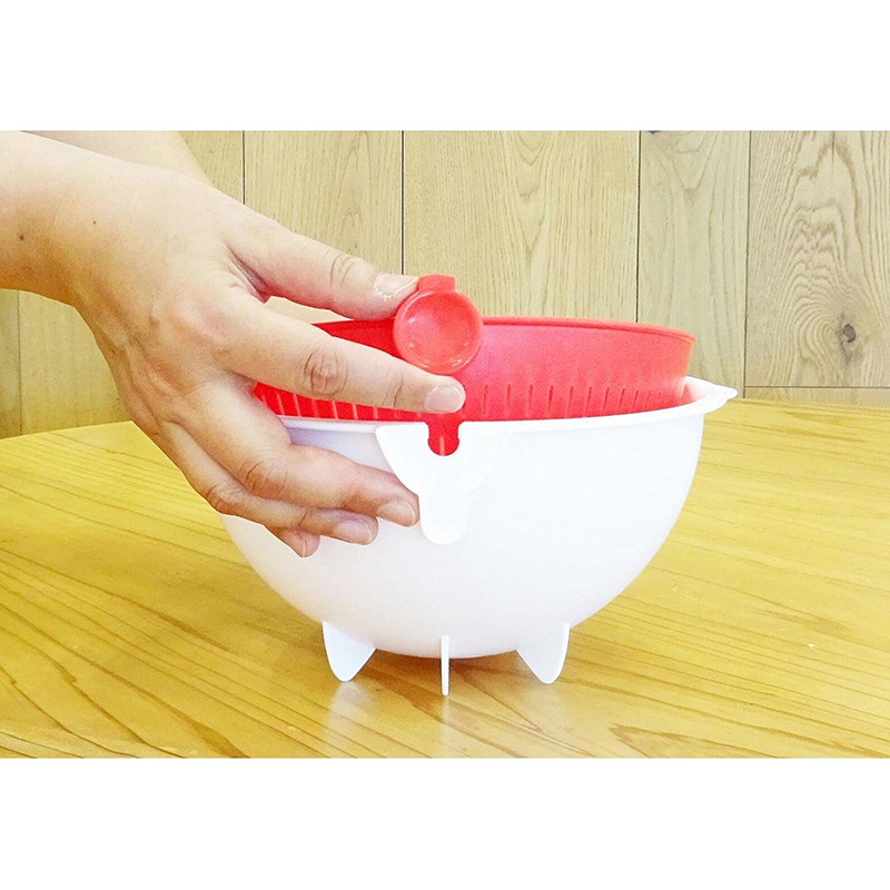 Rổ nhựa xoay làm ráo nước 25.7x25.5cm thương hiệu 