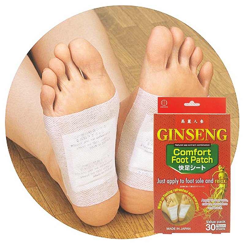 Miếng dán chân thư giãn giảm mỏi mệt Kokubo Nhật Bản Nhân sâm 30 miếng thương hiệu KOKUBO