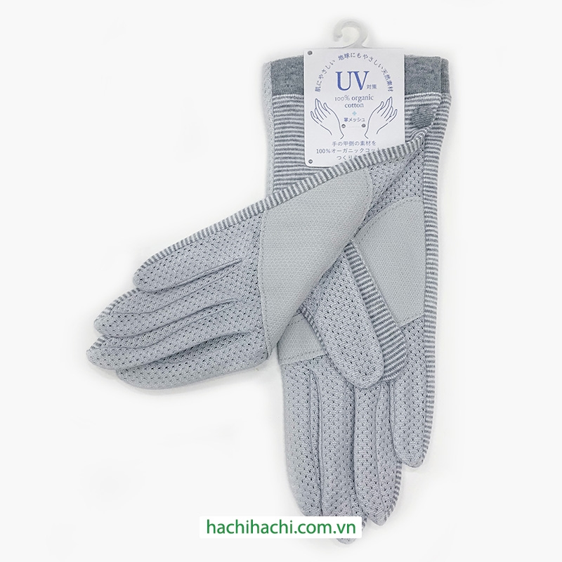 Bao tay chống tia UV Organic Cotton 22cm (Xám) cắt giảm >90% tia UV thương hiệu ICHINA