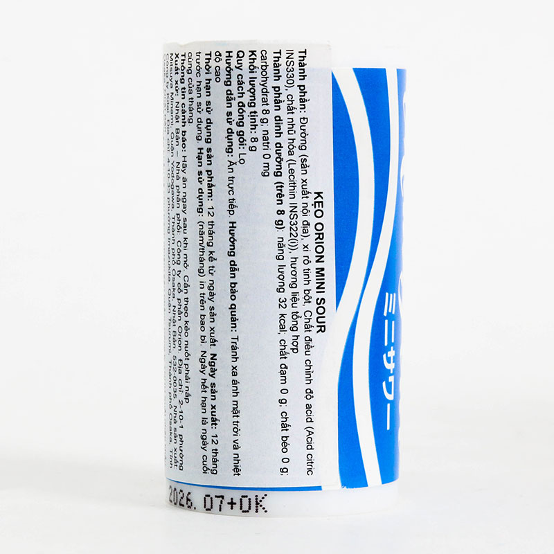 Kẹo Nhật Bản Orion mini sour 8g thương hiệu ORION