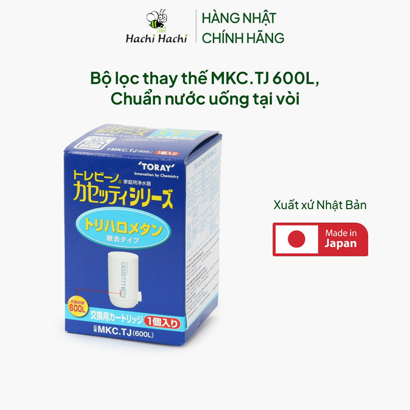 Bộ lọc thay thế MKC.TJ 600L, Chuẩn nước uống tại vòi thương hiệu TORAYVINO