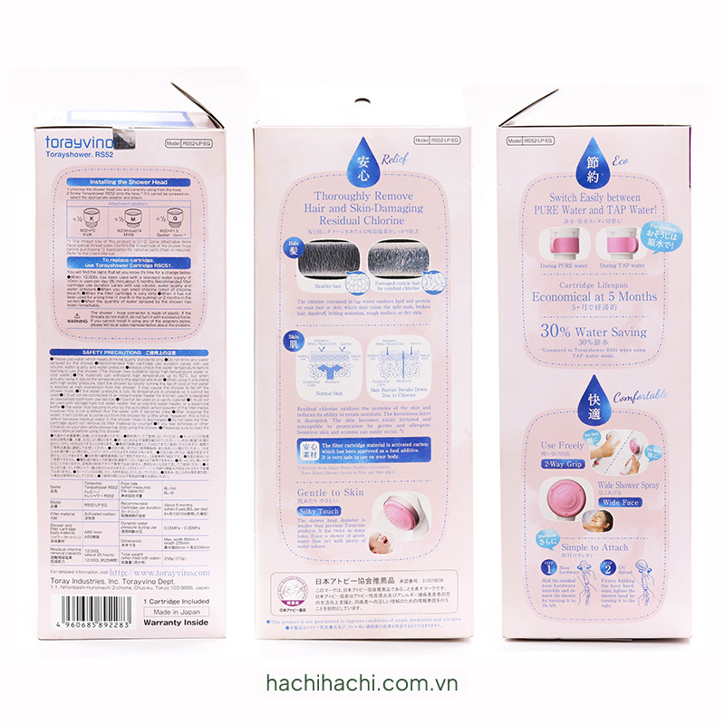 283 Vòi sen tắm khử Chlorine Torayvino RS52 thương hiệu TORAYVINO