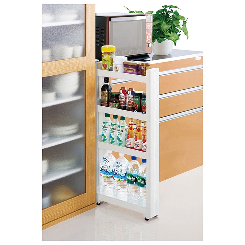 Kệ để đồ đa năng 4 tầng có bánh xe 10.5x45cm thương hiệu FUDO GIKEN