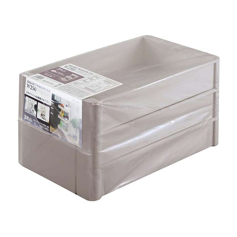 Kệ nhựa Nhật Bản để đồ đa năng 3 tầng có bánh xe 45x26cm thương hiệu FUDO GIKEN