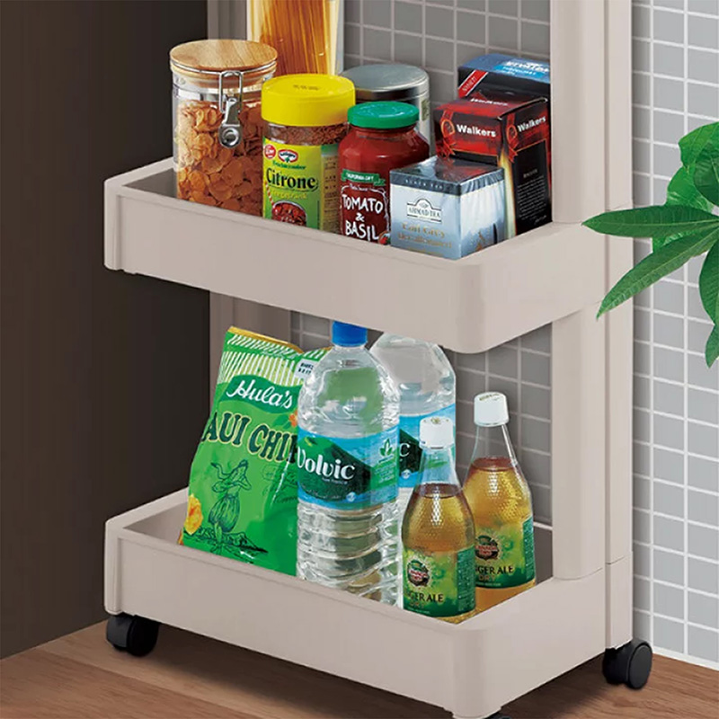Kệ nhựa Nhật Bản để đồ đa năng 3 tầng có bánh xe 45x26cm thương hiệu FUDO GIKEN