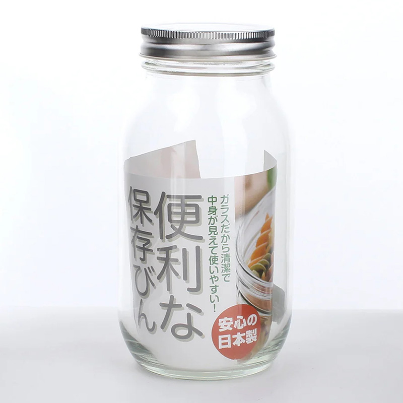 Hũ thủy tinh Aderia Nhật Bản 900ml, nắp thiếc thương hiệu ADERIA