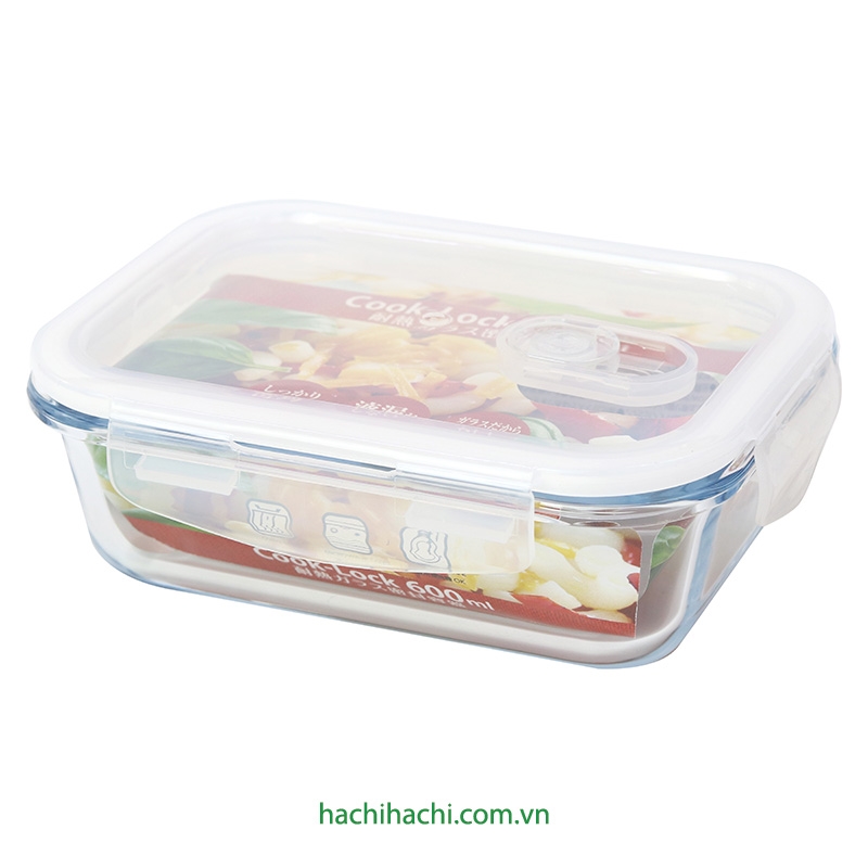 Hộp thủy tinh khóa chặt Aderia 600ml thương hiệu ADERIA