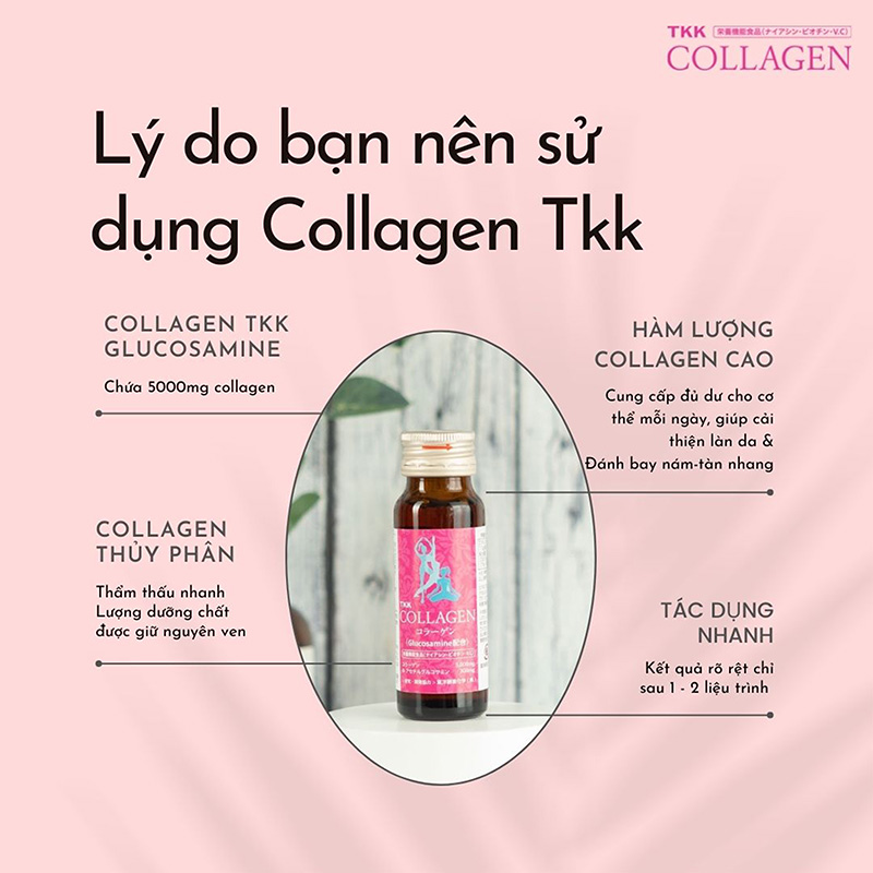 TPBS: Nước uống Collagen Nhật Bản TKK 50mlx10 chai thương hiệu 