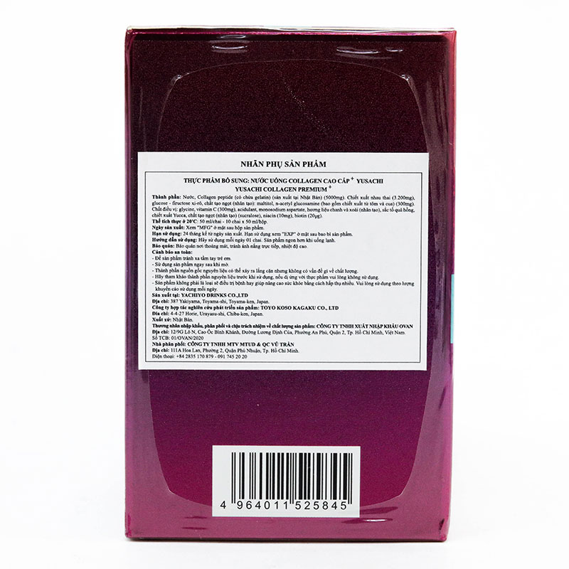 TPBS: Nước uống collagen Nhật Bản cao cấp Yusachi Premium+ 50mlx10 chai thương hiệu 