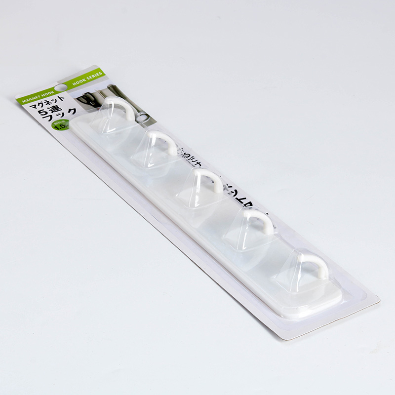 Thanh móc treo nam châm hít 28.5x4.3cm (5 móc) thương hiệu MORITOKU