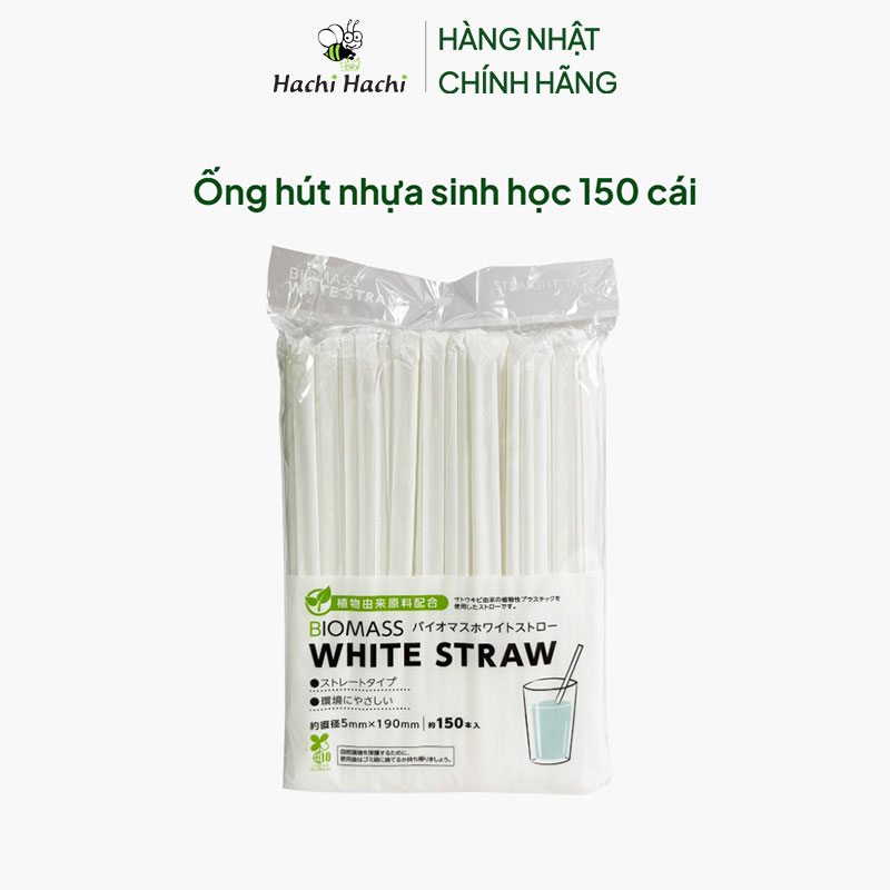 Ống hút nhựa sinh học 150 cái thương hiệu MORITOKU