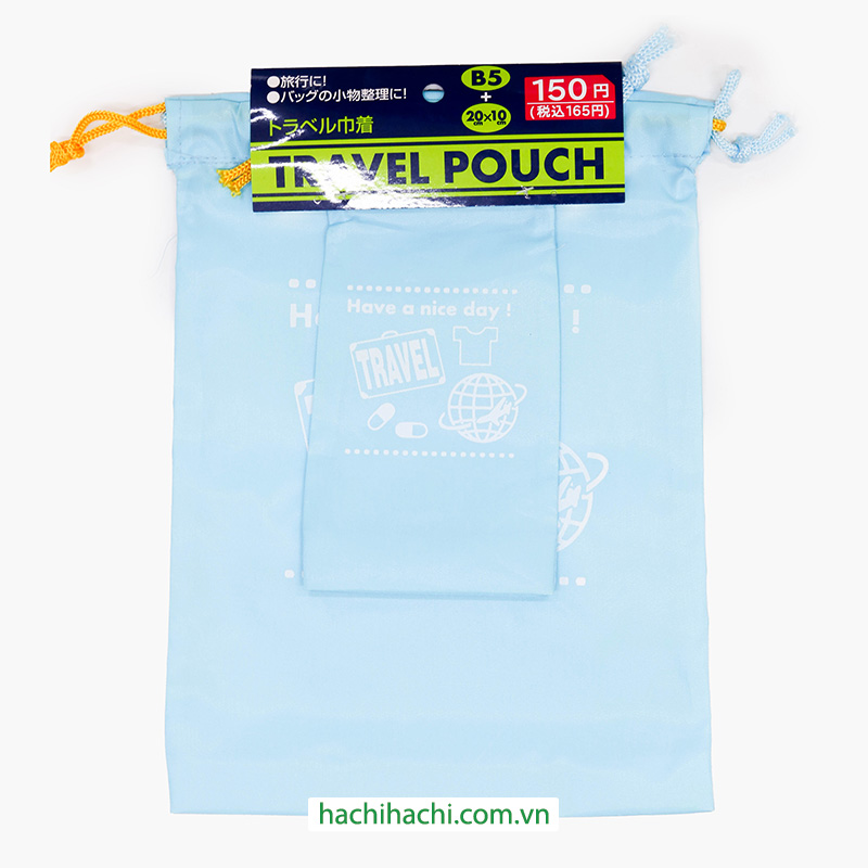 Túi dây rút du lịch 2 cái 28.5x22cm, 20x10cm (Nhiều mẫu)-Giao mẫu ngẫu nhiên thương hiệu MORITOKU