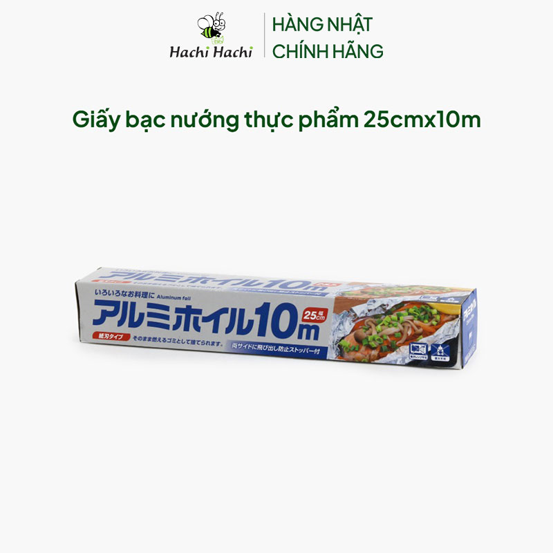 Giấy bạc nướng thực phẩm 25cmx10m thương hiệu MORITOKU