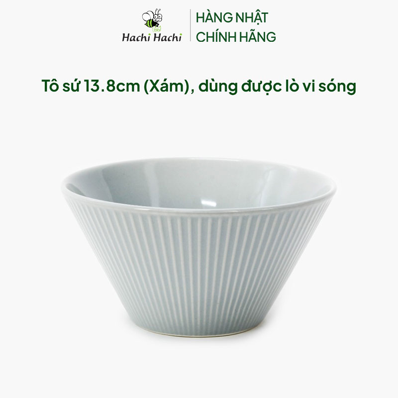 Tô sứ 13.8cm (Xám), dùng được lò vi sóng thương hiệu 