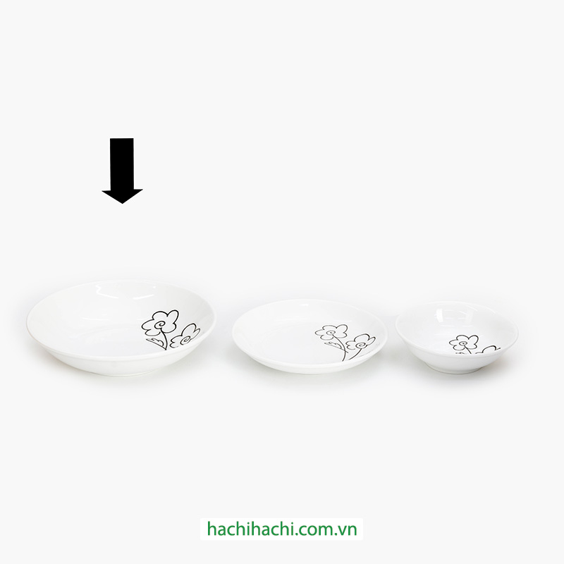Đĩa sứ 16.4cm sâu lòng , đĩa gốm sứ nông lòng, cạn lòng, dùng được lò vi sóng thương hiệu 