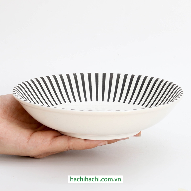 Đĩa sứ 17cm sâu lòng  thương hiệu 