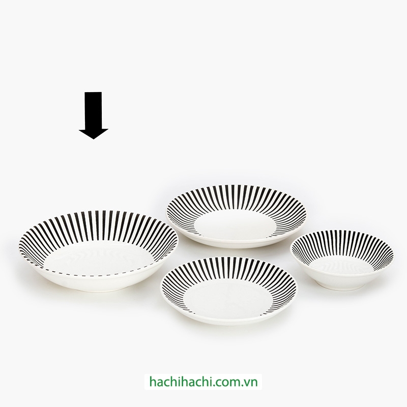 Đĩa sứ 17cm sâu lòng  thương hiệu 