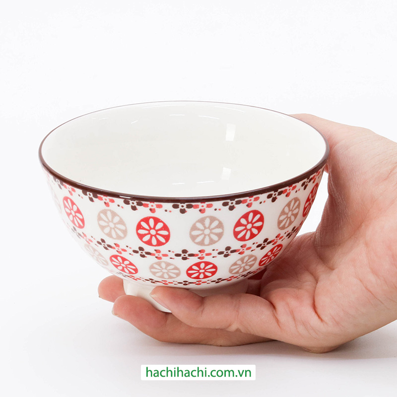 Chén bát sứ, chén bát ăn cơm 11.6cm (Đỏ), dùng được lò vi sóng thương hiệu 