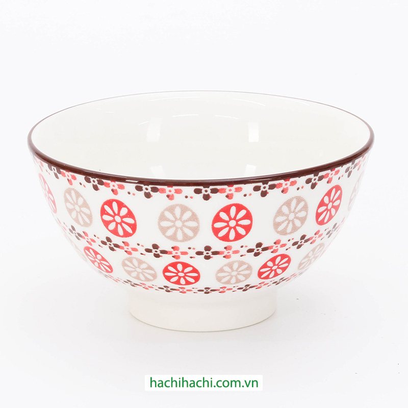 Chén bát sứ, chén bát ăn cơm 11.6cm (Đỏ), dùng được lò vi sóng
