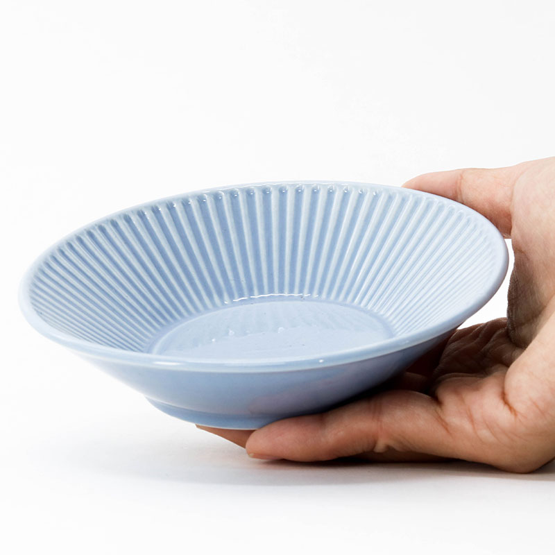 Đĩa sứ 13.1cm, đĩa gốm sứ nông lòng, cạn lòng (Xanh), dùng được lò vi sóng thương hiệu 