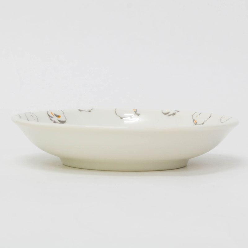 Đĩa sứ 12cm, đĩa gốm sứ nông lòng, cạn lòng (Chim Shimaenaga), dùng được lò vi sóng thương hiệu YAMAGIN