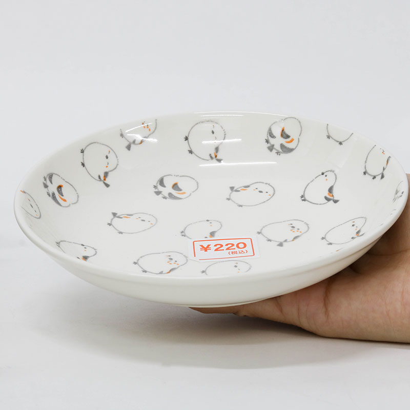 Đĩa sứ 16.7cm, đĩa gốm sứ sâu lòng (Chim Shimaenaga), dùng được lò vi sóng thương hiệu YAMAGIN