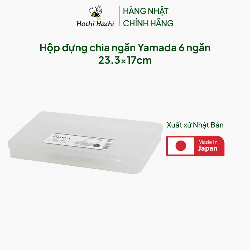 Hộp đựng chia ngăn Yamada 6 ngăn 23.3x17cm thương hiệu YAMADA