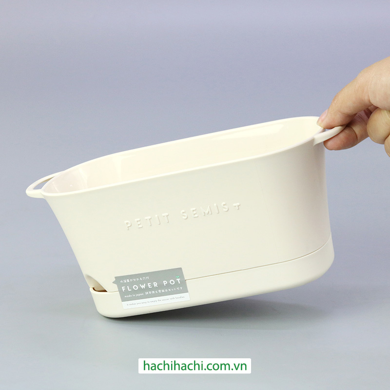 Chậu cây cấp nước nhanh chóng 21.5x10.7cm (Màu kem) thương hiệu YAMADA
