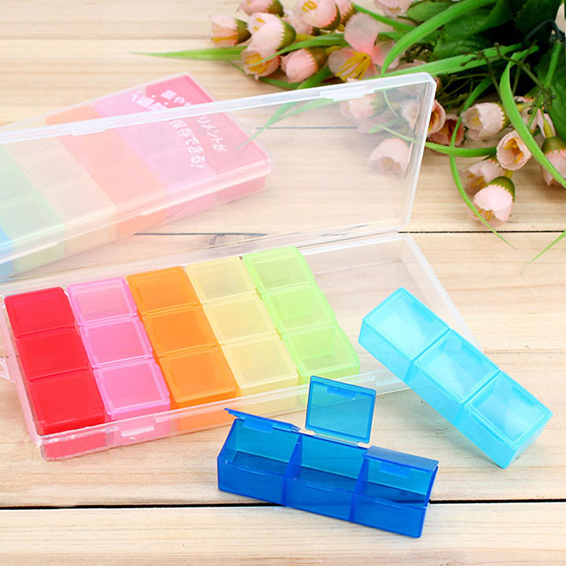 Hộp đựng chia ngăn đựng thuốc, phụ kiện 21 ngăn (7 ngày) 8.5x17.9cm thương hiệu YAMADA