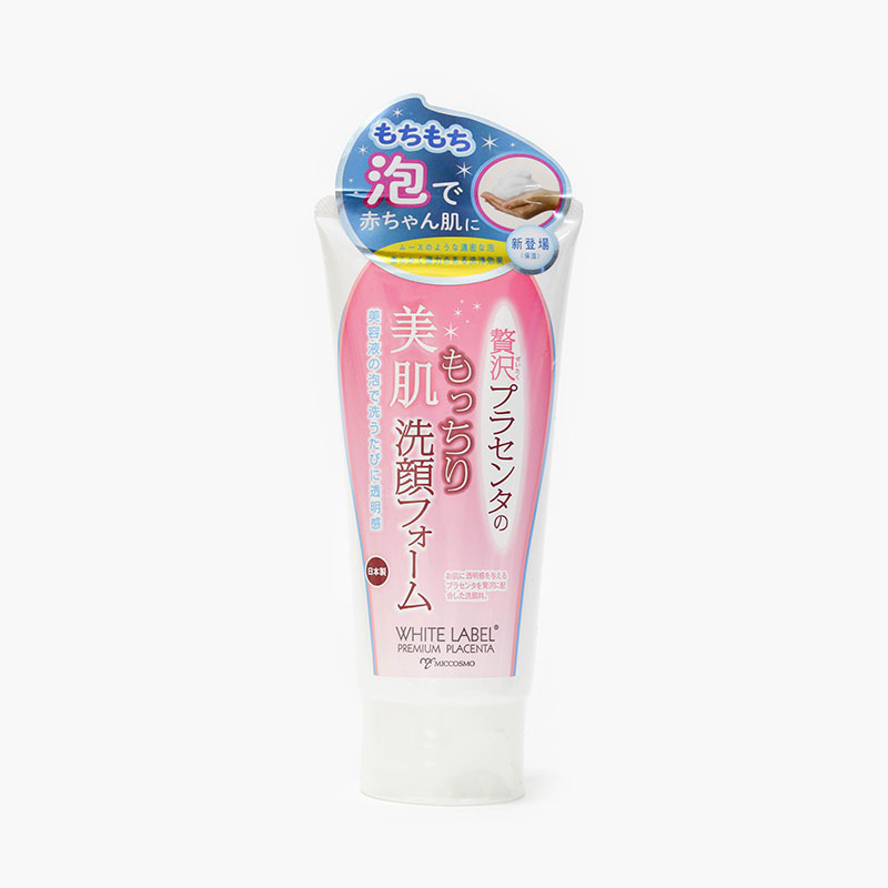 Sữa rửa mặt trắng sáng da, giảm nếp nhăn Nhật Bản White label premium placenta wash 110g