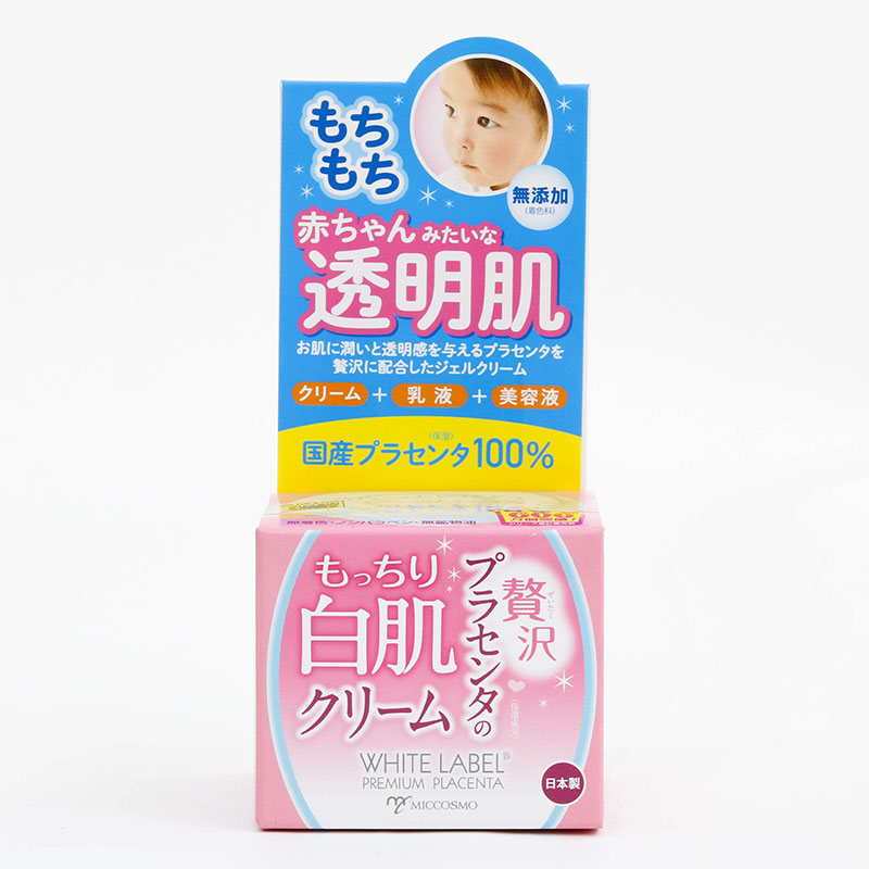 Kem dưỡng da trắng mịn và cấp ẩm Nhật Bản White Label Premium Placenta Cream 60g thương hiệu MICCOSMO