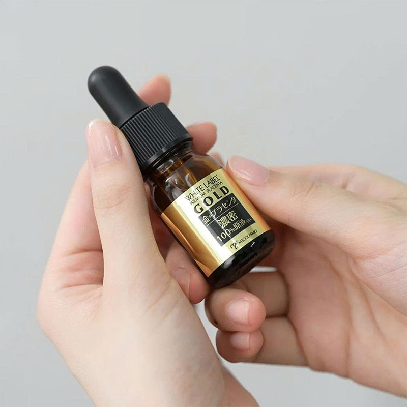 Tinh chất dưỡng sáng da trắng mịn và cấp ẩm Nhật Bản White Label Premium Placenta Gold 10ml thương hiệu MICCOSMO