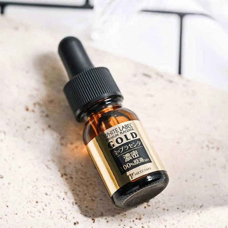 Tinh chất dưỡng sáng da trắng mịn và cấp ẩm Nhật Bản White Label Premium Placenta Gold 10ml thương hiệu MICCOSMO