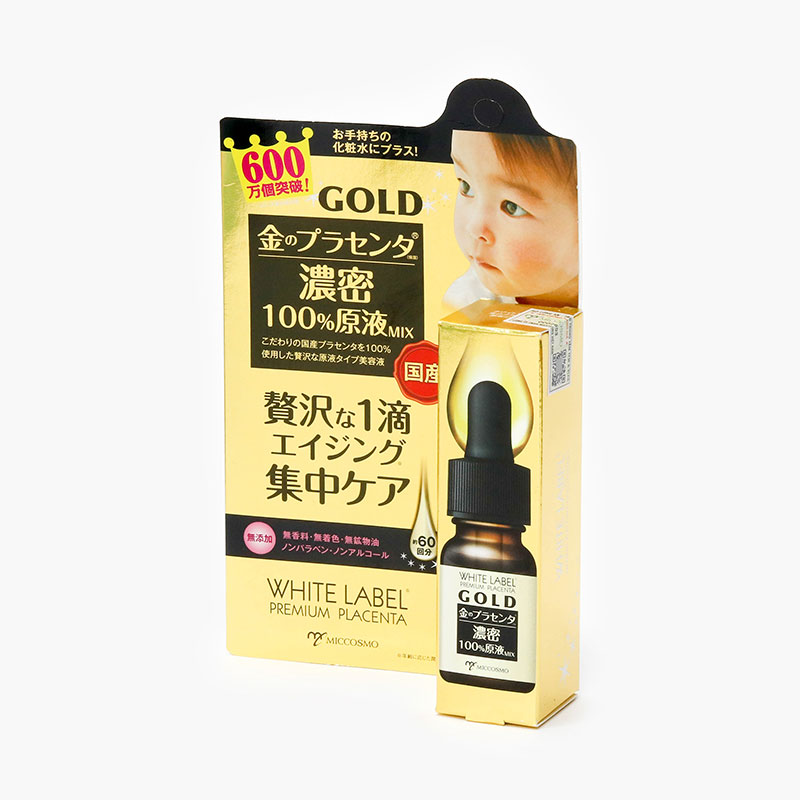 Tinh chất dưỡng sáng da trắng mịn và cấp ẩm Nhật Bản White Label Premium Placenta Gold 10ml