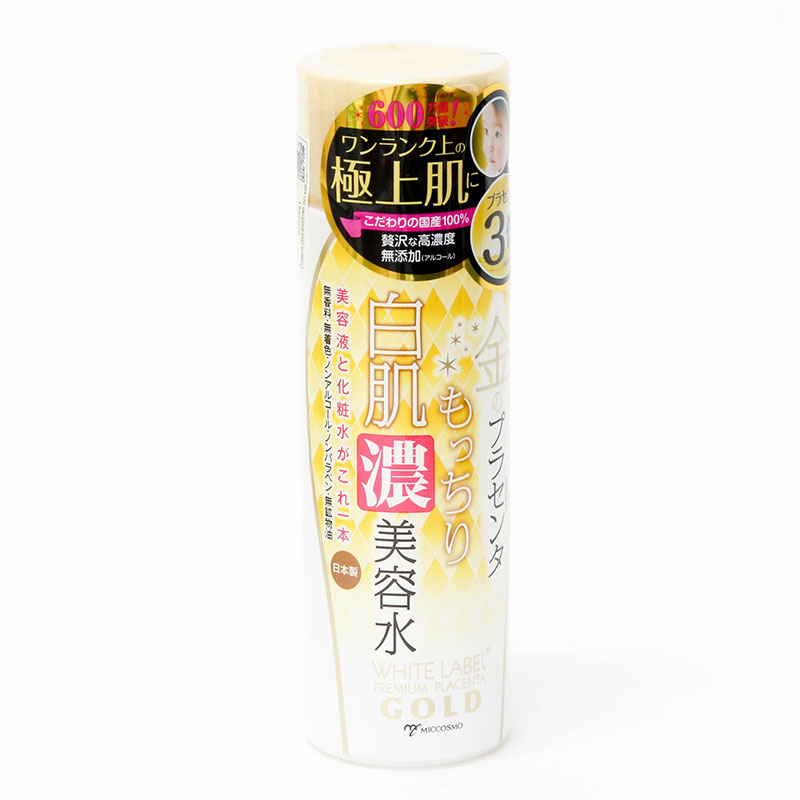 Tinh chất dưỡng da cấp ẩm, giúp da sáng hồng Nhật Bản White Label Placenta Rich Gold 180ml thương hiệu MICCOSMO