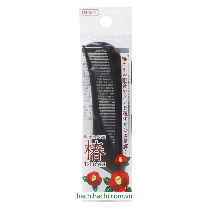 Lược chải tóc tinh dầu hoa trà Tsubaki 19.5cm gấp gọn (Nhiều mẫu)-Giao mẫu ngẫu nhiên thương hiệu MOTOBAYASHI