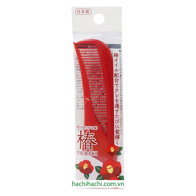 Lược chải tóc tinh dầu hoa trà Tsubaki 19.5cm gấp gọn (Nhiều mẫu)-Giao mẫu ngẫu nhiên thương hiệu MOTOBAYASHI