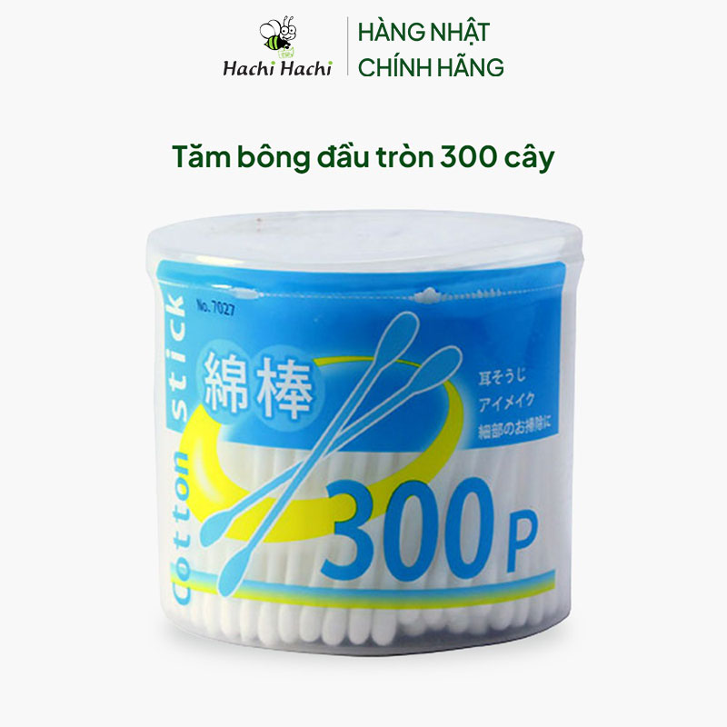 Tăm bông đầu tròn 300 cây thương hiệu MITSUKI