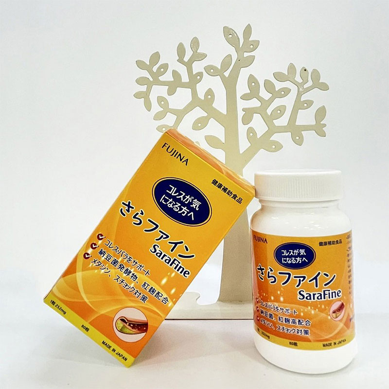 TPBVSK: Viên hỗ trợ giảm mỡ máu Sarafine 80 viên thương hiệu FUJINA