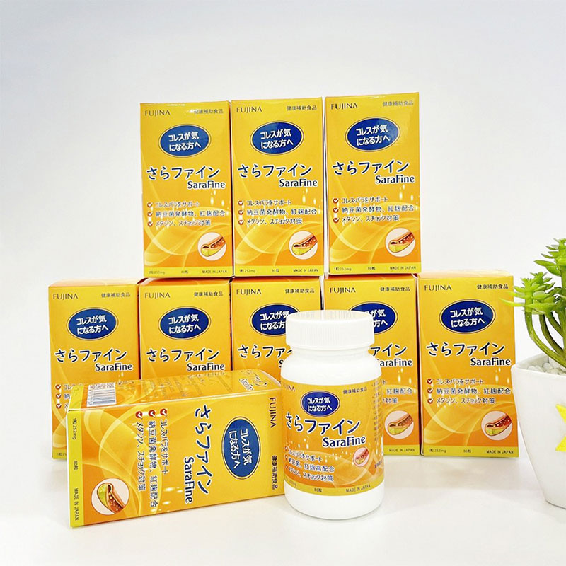 TPBVSK: Viên hỗ trợ giảm mỡ máu Sarafine 80 viên thương hiệu FUJINA