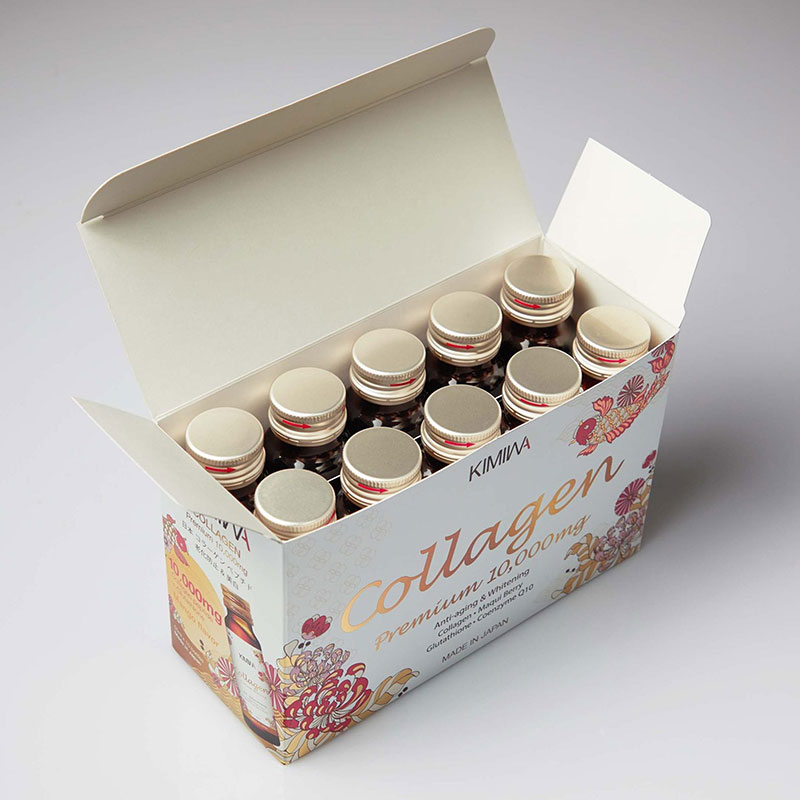 TPBVSK: Nước uống Kimiwa Collagen Nhật Bản Premium 10000mg 50mlx10 chai, giảm lão hóa, da đàn hồi thương hiệu 