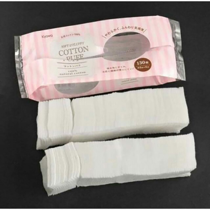 Bông tẩy trang Cotton thiên nhiên 130 miếng thương hiệu KYOWA SHIKO