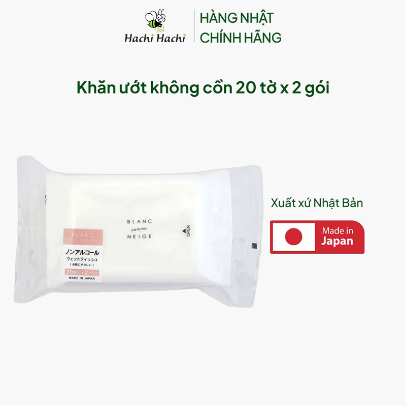 Khăn ướt không cồn 20 tờ x 2 gói thương hiệu KYOWA SHIKO