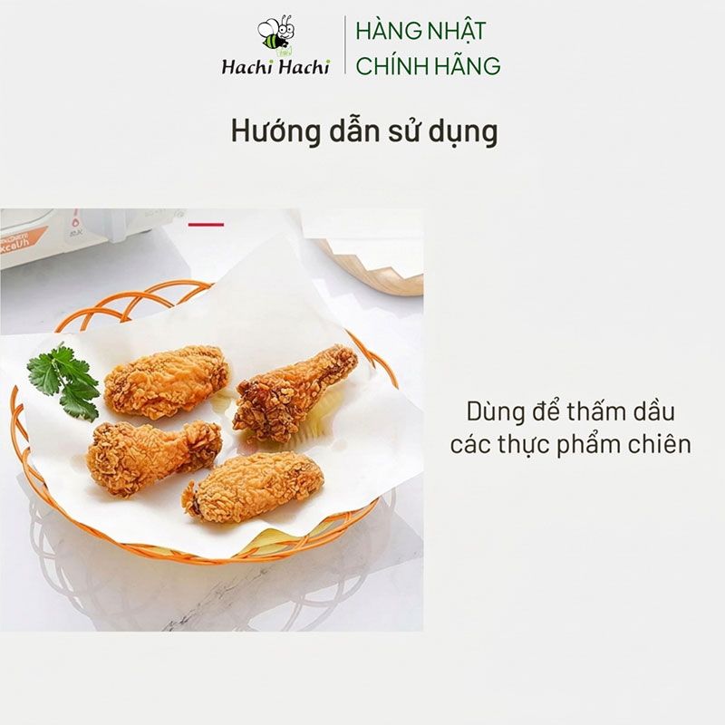 Giấy thấm dầu nấu ăn Nhật Bản 45 tờ 21.8x19.7cm thương hiệu KYOWA SHIKO