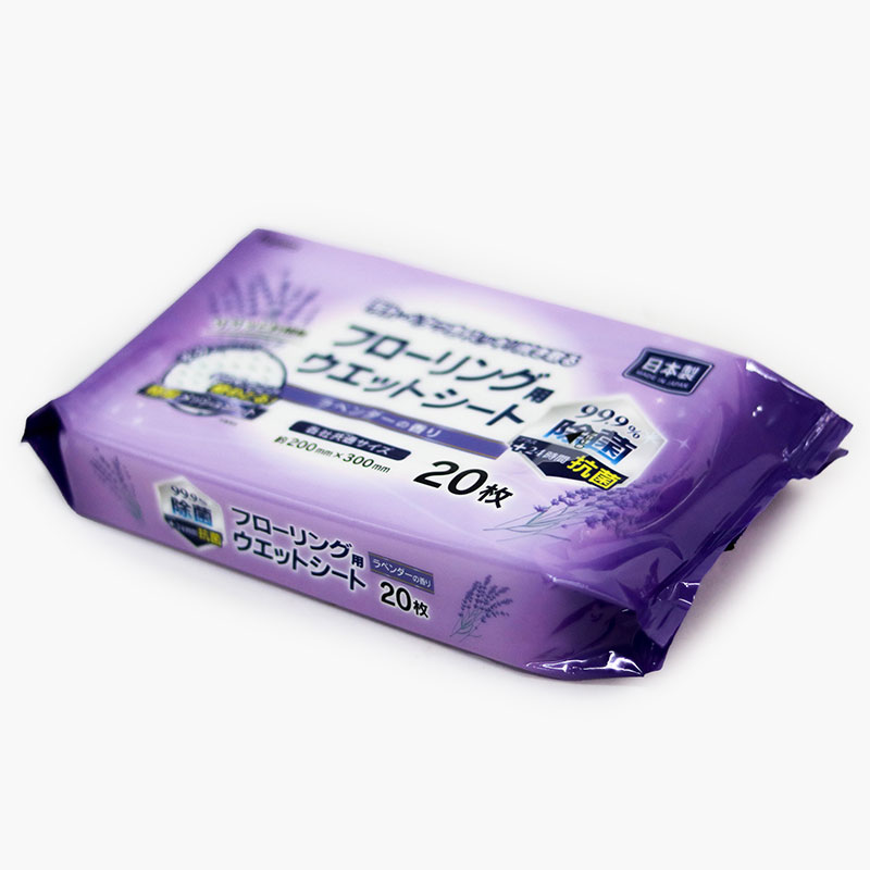 Khăn ướt lau sàn Nhật Bản kháng khuẩn hương Lavender 20 tờ 20x30cm thương hiệu KYOWA SHIKO