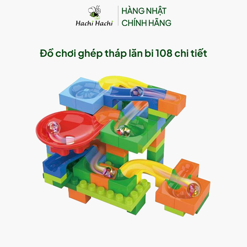 Đồ chơi ghép tháp lăn bi 108 chi tiết thương hiệu IKEDA
