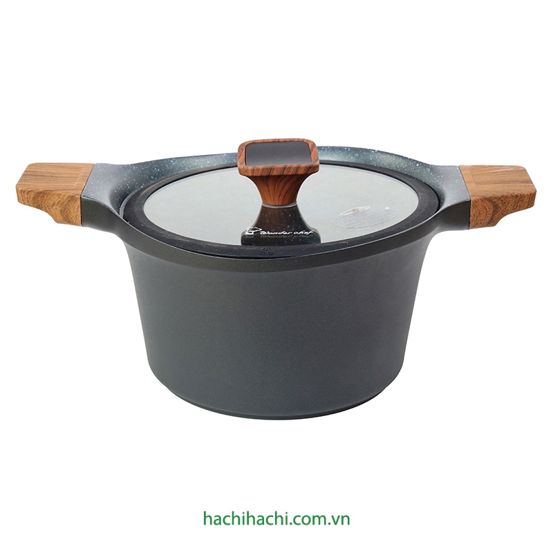 Nồi nhôm chống dính 20cm kèm nắp kính thương hiệu WONDER CHEF