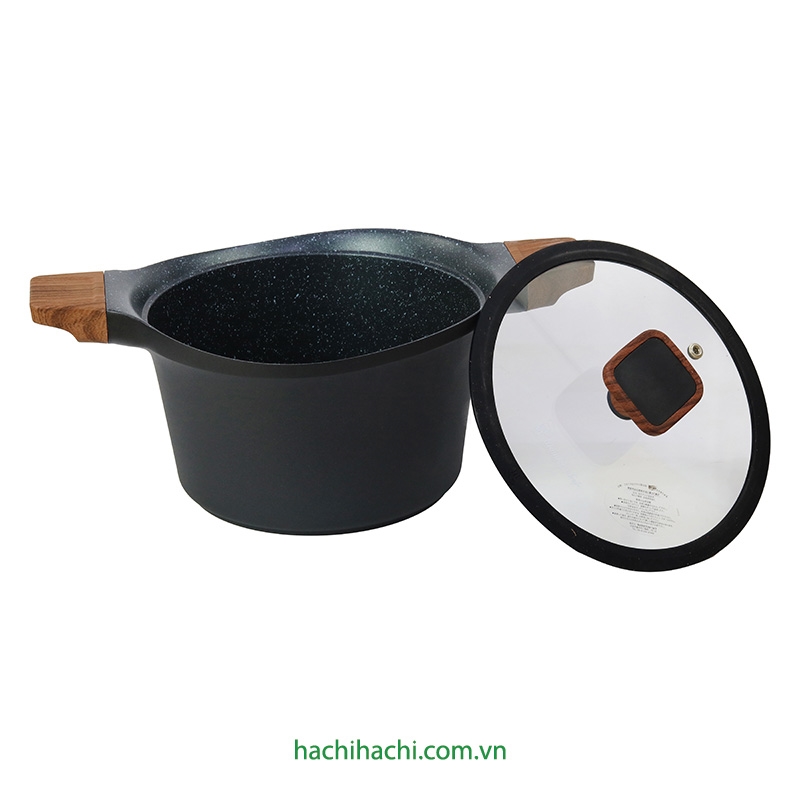 Nồi nhôm chống dính 20cm kèm nắp kính thương hiệu WONDER CHEF