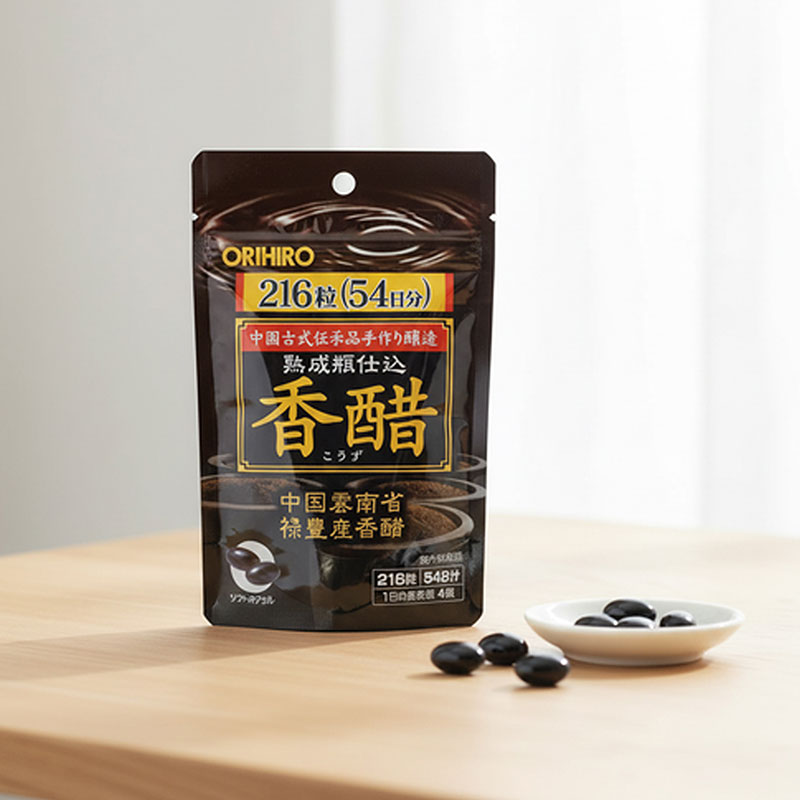 TPBVSK: Viên uống Orihiro Kozu Capsule Nhật Bản 216 viên, giấm đen hạn chế hấp thu chất béo, giúp giảm béo thương hiệu ORIHIRO