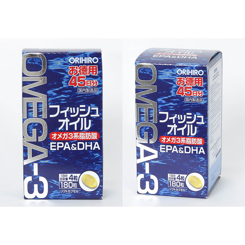 TPBVSK: Viên uống dầu cá Orihiro Nhật Bản 180 viên, bổ sung Omega 3, tốt cho mắt và tim mạch thương hiệu ORIHIRO